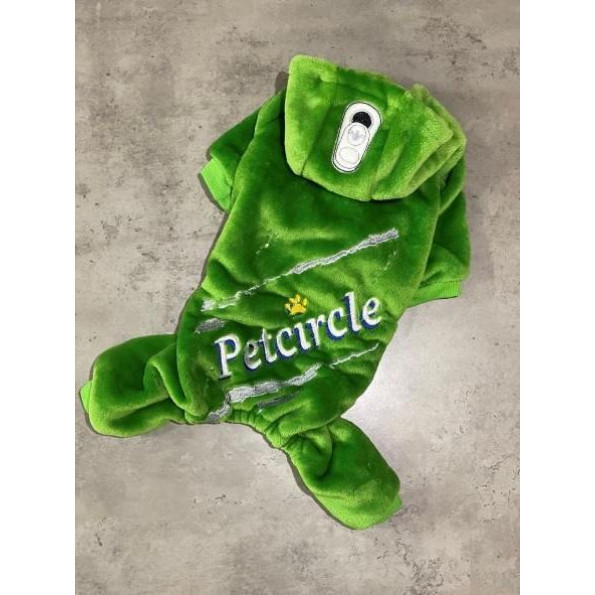 Плюшевый комбинезон для собак Petcircle Костюм для собак в виде напитка SPRITE, зелений Плюшевый комбинезон для собак Petcircle Костюм для собак в виде напитка SPRITE, зелений