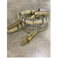 Повідець для собак у колір Burberry, з еко шкіри, бежевого кольору 