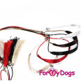 Ринговка для выставки собак на ринге For My Dogs шелковая,125см черного цвета