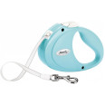 Рулетка для собак с ленточным поводком XS Flexi PUPPY голубого цвета 2м/12кг