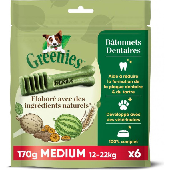 Greenies Dental Treats Medium Natural Ingredients для чищення зубів для собак 12-22кг упак./3шт. 
