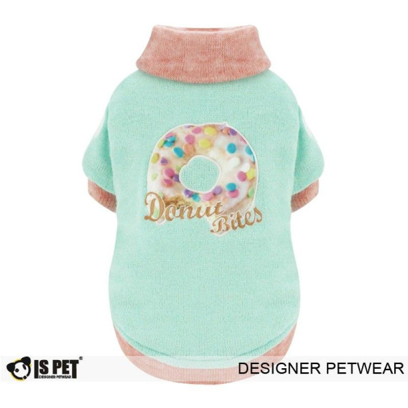 Толстовка для собак Is Pet "Donut Bites sweater" мятный Толстовка для собак Is Pet "Donut Bites sweater" мятный