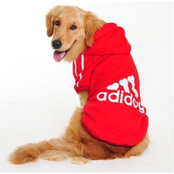 Толстовка для собак Multibrand "ADIDOG" червоний