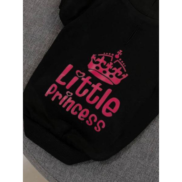 Толстовка для собак трикотажна з капюшоном, принт з написом Little Princes, чорного кольору -
Фото 3 Толстовка для собак трикотажна з капюшоном, принт з написом Little Princes, чорного кольору -
Фото 3