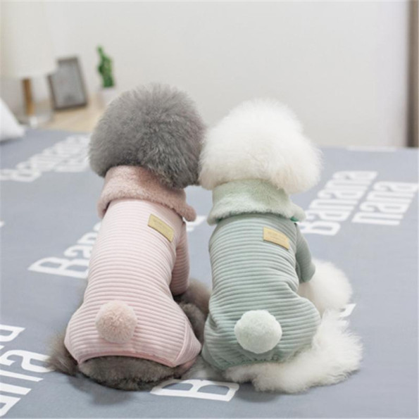Трикотажний комбінезон для собак Cheepet з бубонечком на спинці So Cool Design, бірюзового кольору -
                                                        Фото 3