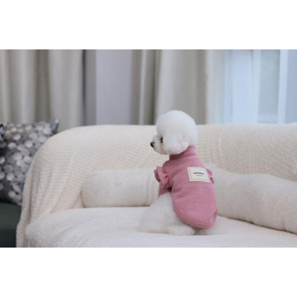 Гольф для собак Cheepet рукова-крылышки, надпись HAPPINESS на спинке, розовый -
                                                        Фото 6