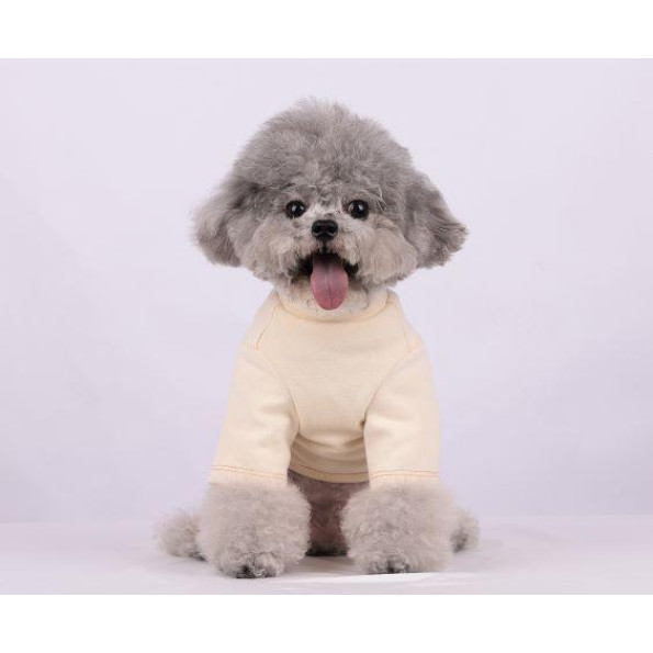 Трикотажний костюм для собак Cheepet Being nice is fun, бавовна, бежевий L -
                                                        Фото 4
