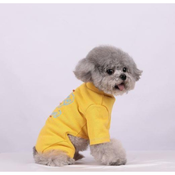 Трикотажний костюм для собак Cheepet Being nice is fun, бавовна, помаранчевий L -
                                                        Фото 2