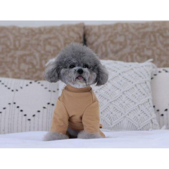 Трикотажний костюм для собак Cheepet з принтом у вигляді тосту, рудий L -
                                                        Фото 4
