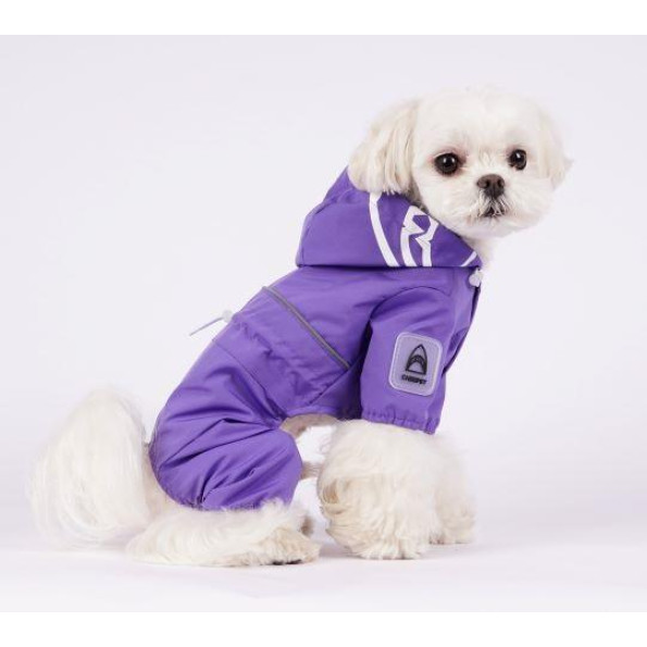 Дощовик для собак Cheepet з капюшоном на затяжках , фіолетовий S -
                                                        Фото 4