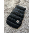 Брендовий зимовий жилет для собак MONCLER, без капюшона, на точках, чорний
