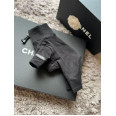 Брендовий трикотажний костюм для собак Chanel зі змійкою на грудях, чорний XS