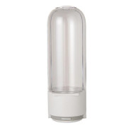 Портативная дорожная поилка для собак на блокаторе, складная с веревочкой для руки БЕЛАЯ 420мл