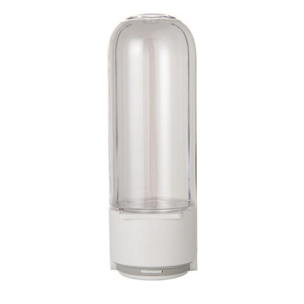 Портативная дорожная поилка для собак на блокаторе, складная с веревочкой для руки БЕЛАЯ 420мл