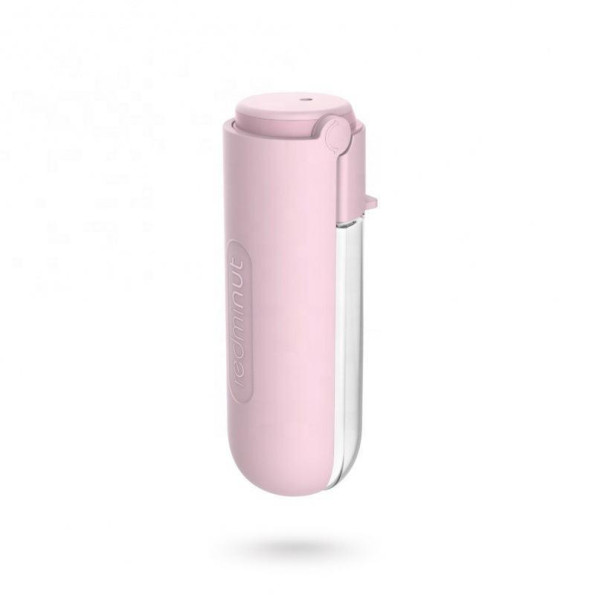 Портативная дорожная поилка для собак на блокаторе, складная с веревочкой для руки РОЗОВАЯ 420мл -
                                                        Фото 2