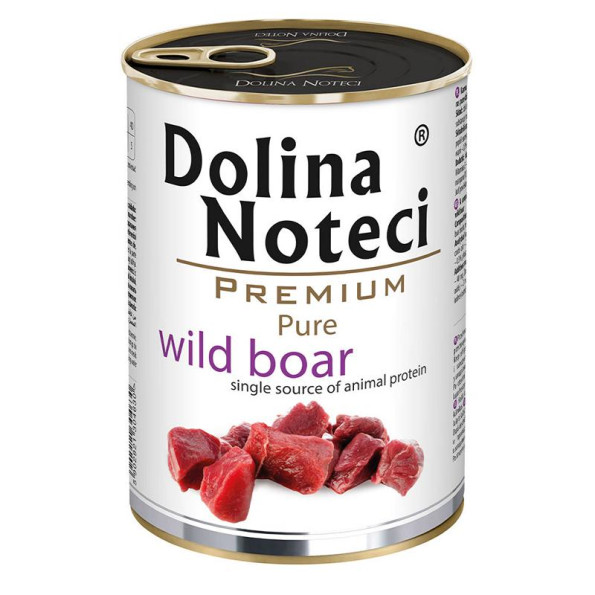 Консерви для собак DOLINA NOTECI PREMIUM PURE для алергіків з диким кабаном 400гр 