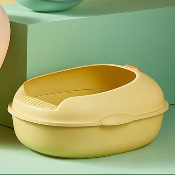 Туалетний лоток для котів під пісок, селікагель, тофу з лопаткою у вигляді УТОЧКИ, жовтий  -
                                                        Фото 5