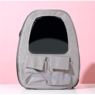 Рюкзак перенесення для собак і кішок з прозорим вікном і двома кишеньками, сірий 