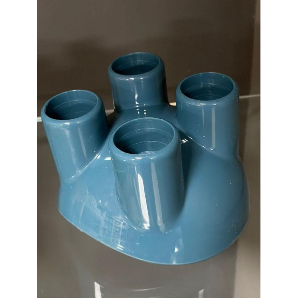 Миска пластикова для собак і кішок на ніжках 14,5*14*10см, синя  -
                                                        Фото 2