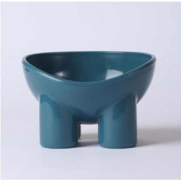 Миска пластикова для собак і кішок на ніжках 14,5*14*10см, синя  -
                                                        Фото 3