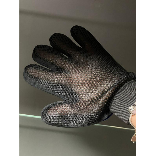 Рукавичка для експрес линяння гладкошерстих собак і кішок на праву руку, синя  -
                                                        Фото 3