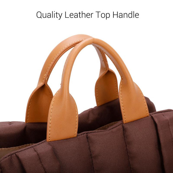 Універсальна сумка-перенесення для собак з 3 видами ручок і знімним ЗИМНИМ ЧОХЛОМ, горизонтальна прошивка, ультралегка, коричнева  -
                                                        Фото 2