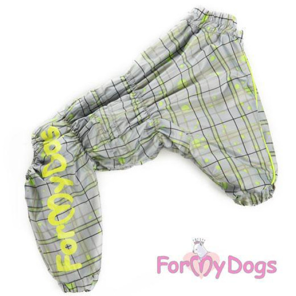 Дождевик для собак For My Dogs "Клеточка" серый Дождевик для собак For My Dogs "Клеточка" серый