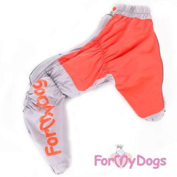 Дощовик для собак For My Dogs "Сірі вставки" помаранчевий