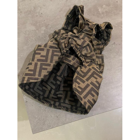 Брендова літня сукня для собак FENDI з бантом і каменем у серединці, коричнева -
Фото 2 Брендова літня сукня для собак FENDI з бантом і каменем у серединці, коричнева -
Фото 2