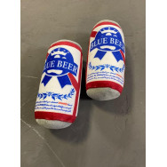 Іграшка для собак BLUE BEER плюшева з пищалком у вигляді жерстяної банки з пивом, біла Іграшка для собак BLUE BEER плюшева з пищалком у вигляді жерстяної банки з пивом, біла