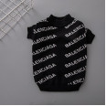 Брендовый свитер для собак Balenciaga двухслойная вязка черный M