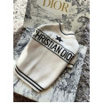Брендовий светр для собак DIOR c чорним написом, білий 2XL