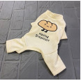 Вафельный Костюм для собак Cheepet Хлебушек на спинке, без резинок вокруг лап, бежевый M