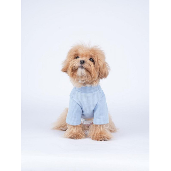 Гольф для собак Cheepet Infinite love c сердечками на спинке, голубой L -
                                                        Фото 2