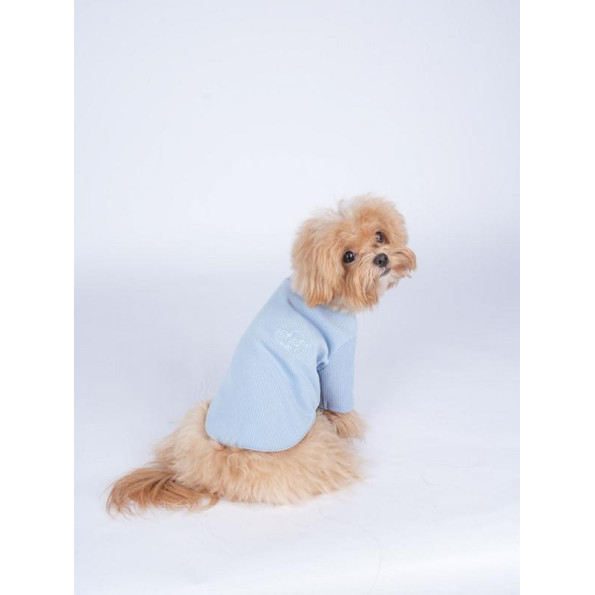 Гольф для собак Cheepet Infinite love c сердечками на спинке, голубой L -
                                                        Фото 4