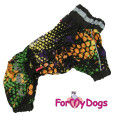 Дощовик для собак For My Dogs "Honeycomb" чорний