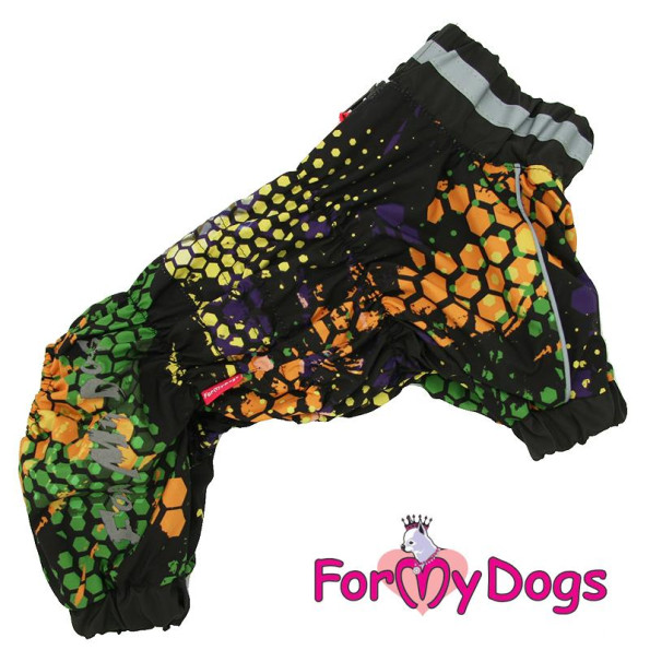 Дощовик для собак For My Dogs "Honeycomb" чорний