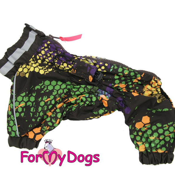 Дощовик для собак For My Dogs "Honeycomb" чорний -
                                                        Фото 2