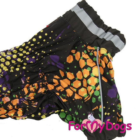 Дощовик для собак For My Dogs "Honeycomb" чорний -
                                                        Фото 3
