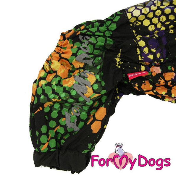 Дощовик для собак For My Dogs "Honeycomb" чорний -
                                                        Фото 4