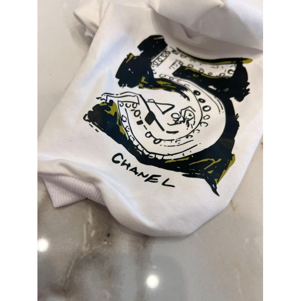 Толстовка для собак CHANEL з капюшоном, Малюнок №5, біла -
Фото 2 Толстовка для собак CHANEL з капюшоном, Малюнок №5, біла -
Фото 2