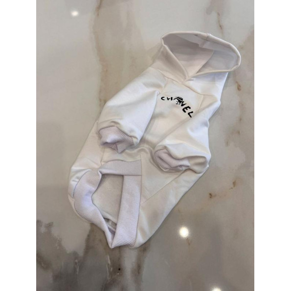 Толстовка для собак CHANEL з капюшоном, Малюнок №5, біла -
Фото 3 Толстовка для собак CHANEL з капюшоном, Малюнок №5, біла -
Фото 3