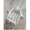 Брендовая Толстовка для собак BALENCIAGA с капюшоном, с рисунками логотипа на спинке, белая XS