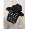 Брендовая Толстовка для собак BALENCIAGA с капюшоном, с рисунками логотипа на спинке, Черная M