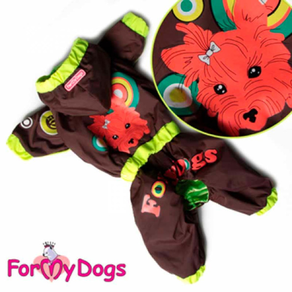 Дощовик для собак For My Dogs "Йорк" салатовий