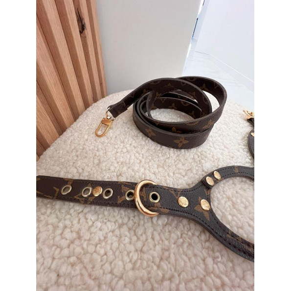 Брендовая шлея для собак LOUIS VUITTON с поводком форма ОЧКИ для лапок, коричневая -
Фото 3 Брендовая шлея для собак LOUIS VUITTON с поводком форма ОЧКИ для лапок, коричневая -
Фото 3