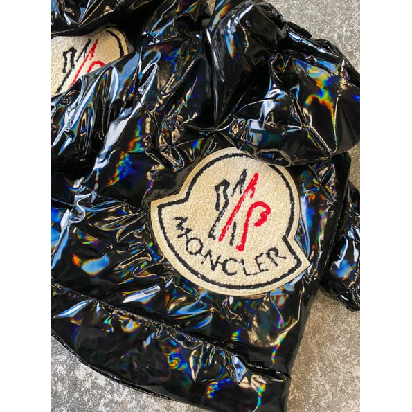 Брендова зимова куртка для собак MONCLER на пуху з капюшоном, чорна -
                                                        Фото 2