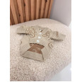 Брендова кофта для собак CHANEL з квітами, на гудзиках, бежева
