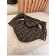 Зимова жилетка для собак FENDI з капюшоном коричнева S