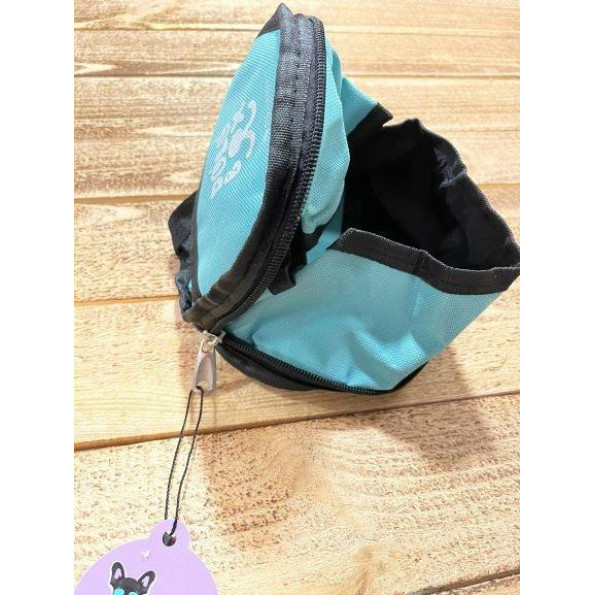 Дорожная поилка для собак и котов Dolo Box складная на змейке, 2 миски, голубая -
                                                        Фото 4